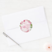 PixDezine roze rozen Ronde Sticker (Envelop)