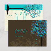 PixDezine rsvp blauw aple-blad/DIY achtergrond (Voorkant / Achterkant)