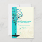 PixDezine rsvp blauw aple-blad/DIY achtergrond Kaartje (Achterkant)