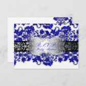 PixDezine rsvp tanza damask/royal blue (Voorkant / Achterkant)