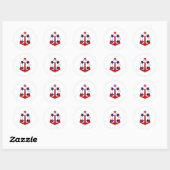 PixDezine scheepvaart/anker/reddingsboei/ Ronde Sticker (Vel)