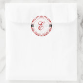 PixDezine stella damask+DIY color+font Ronde Sticker (Tas)