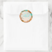 PixDezine strandscène Ronde Sticker (Tas)