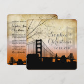 PixDezine Sunset at Golden Gate/ Kaart (Voorkant / Achterkant)