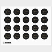 PixDezine verbijsterd faux goud/liefde Ronde Sticker (Vel)