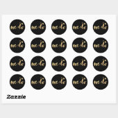 PixDezine verblind faux goud/we doen Ronde Sticker (Vel)