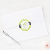 PixDezine versailles damast/monogram/doe-het-zelf  Ronde Sticker (Envelop)