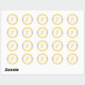 PixDezine versailles damast/monogram/doe-het-zelf  Ronde Sticker (Vel)