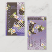 PixDezine Violet+Chocolade Bakkerij/patisserie Visitekaartje (Voorkant / Achterkant)