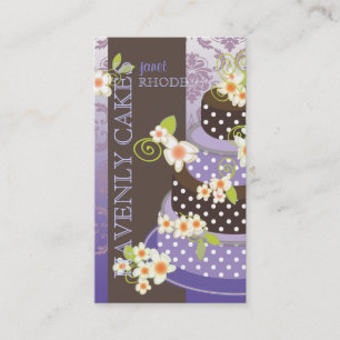 PixDezine Violet+Chocolade Bakkerij/patisserie Visitekaartje