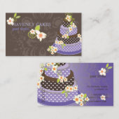 PixDezine Violet+Chocolade Bakkerij/patisserie Visitekaartje (Voorkant / Achterkant)