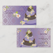 PixDezine Violet+Chocolate Bakkerij/patserie Visitekaartje (Voorkant / Achterkant)