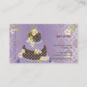 PixDezine Violet+Chocolate Bakkerij/patserie Visitekaartje (Achterkant)