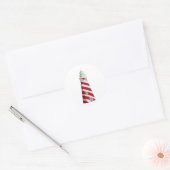 PixDezine vuurtoren/doe-het-zelf achtergrondkleur Ronde Sticker (Envelop)