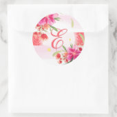 PixDezine waterverf kan bloeien / doe-het-zelf tri Ronde Sticker (Tas)