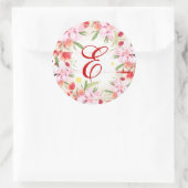 PixDezine waterverf kan bloeien / doe-het-zelf tri Ronde Sticker (Tas)