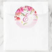 PixDezine waterverf kan bloeien / doe-het-zelf tri Ronde Sticker (Tas)