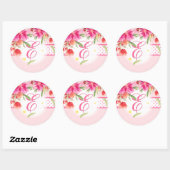 PixDezine waterverf kan bloeien / doe-het-zelf tri Ronde Sticker (Vel)