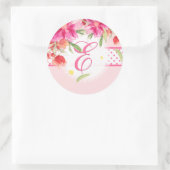 PixDezine waterverf kan bloeien / doe-het-zelf tri Ronde Sticker (Tas)