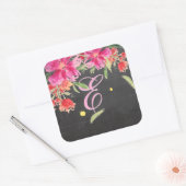 PixDezine waterverf kan bloeien / doe-het-zelf tri Vierkante Sticker (Envelop)