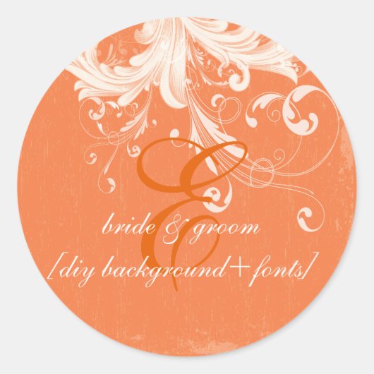 PixDezine  wervelingen/doe-het-zelf kleur Ronde Sticker (Voorkant)