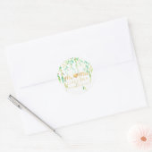 PixDezine Willow Leaves/Faux Gold/DIY achtergrond Ronde Sticker (Envelop)