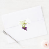 PixDezine witte calla lelie/DIY achtergrond kleur Hart Sticker (Envelop)