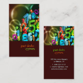 PixDezines 123, CPA/diy kleuren Visitekaartje (Voorkant / Achterkant)