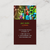 PixDezines 123, CPA/diy kleuren Visitekaartje (Achterkant)