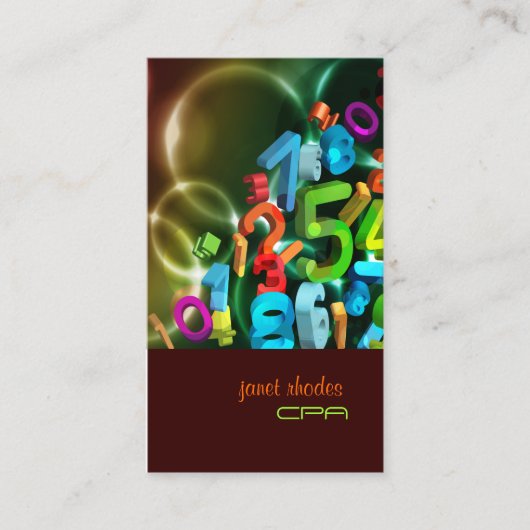 PixDezines 123, CPA/diy kleuren Visitekaartje (Voorkant)