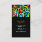 PixDezines 123, CPA/diy kleuren Visitekaartje (Achterkant)