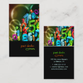 PixDezines 123, CPA/diy kleuren Visitekaartje (Voorkant / Achterkant)