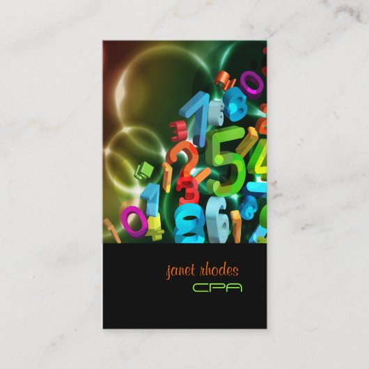 PixDezines 123, CPA/diy kleuren Visitekaartje (Voorkant)