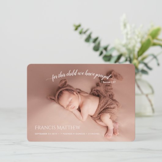 PixDezines 1 Sam 1:27 Aankondiging geboorte (Staand voorkant)