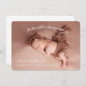 PixDezines 1 Sam 1:27 Geboorteaankondiging Kaart (Voorkant / Achterkant)