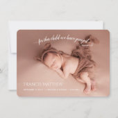 PixDezines 1 Sam 1:27 Geboorteaankondiging Kaart (Voorkant)