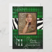 PixDezines 2011 Afstuderen, Emerald Harlequin Kaart (Voorkant)