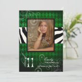 PixDezines 2011 Afstuderen, Emerald Harlequin Kaart (Staand voorkant)