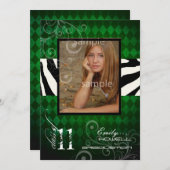 PixDezines 2011 Afstuderen, Emerald Harlequin Kaart (Voorkant / Achterkant)