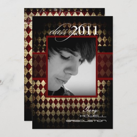 PixDezines 2011 Afstuderen, Harlequin Kaart (Voorkant / Achterkant)