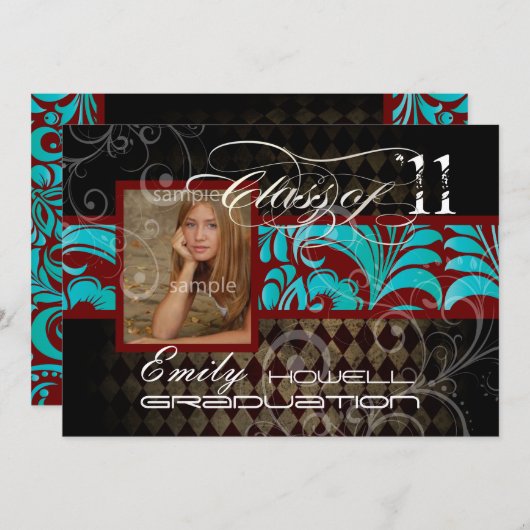 PixDezines 2011 Afstuderen, Harlequin Kaart (Voorkant / Achterkant)