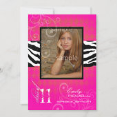 PixDezines 2011 Afstuderen, Hot-Pink Harlequin Kaart (Voorkant)