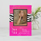 PixDezines 2011 Afstuderen, Hot-Pink Harlequin Kaart (Staand voorkant)