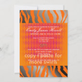 PixDezines 2011 Afstuderen, Oranje Harlekijn+Zebra Kaart (Achterkant)