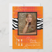 PixDezines 2011 Afstuderen, Oranje Harlequin+Zebra Kaart (Voorkant)