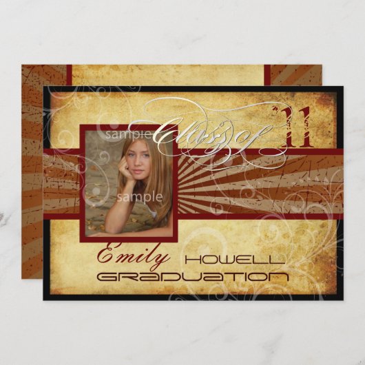 PixDezines 2011 Afstuderen, /Retrostralen Kaart (Voorkant / Achterkant)