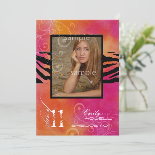 PixDezines 2011 Afstuderen, Zebra Kaart (Staand voorkant)