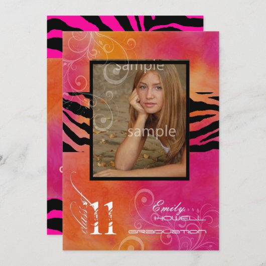 PixDezines 2011 Afstuderen, Zebra Kaart (Voorkant / Achterkant)