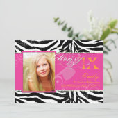 PixDezines 2012 Afgestudeerden, zebraprint/DIY kle Kaart (Staand voorkant)