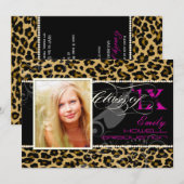 PixDezines 2012 Afstudeerders, cheetah print/diy k Kaart (Voorkant / Achterkant)